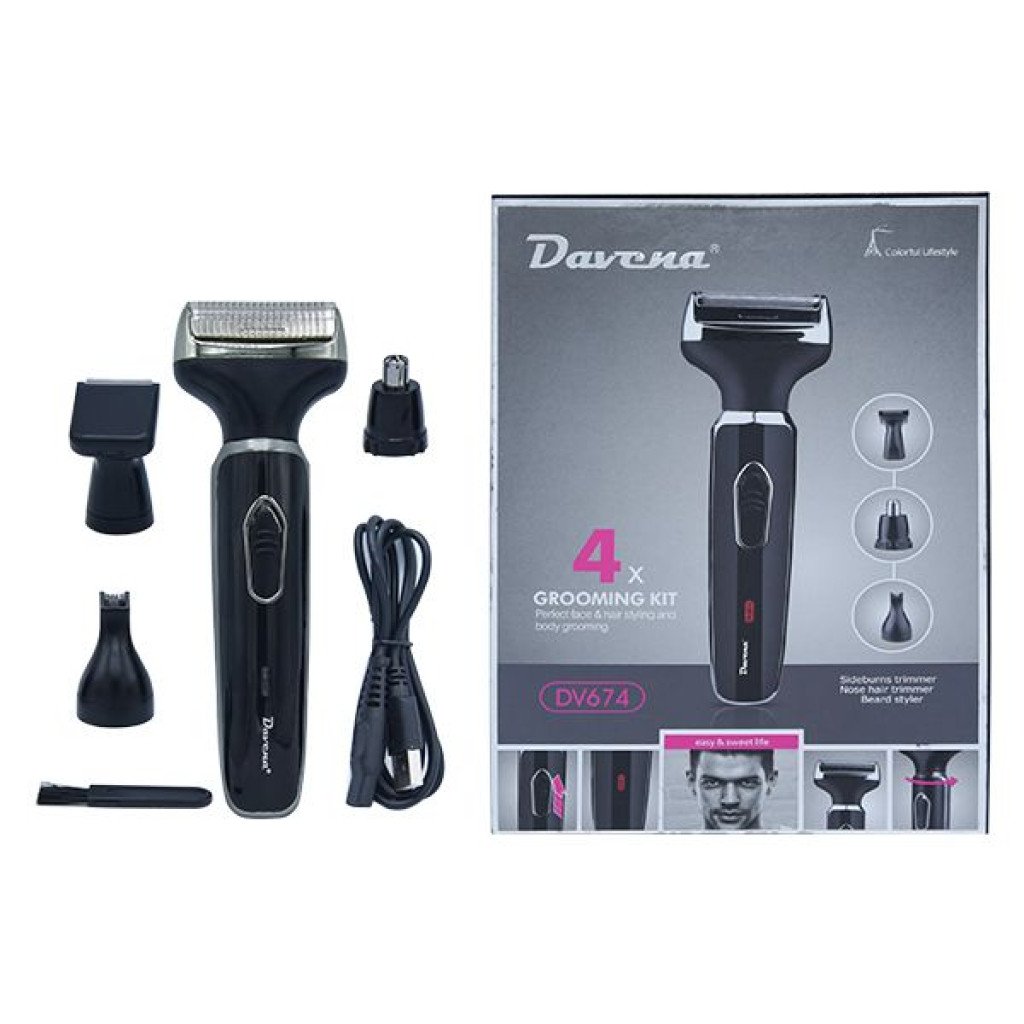 ماكينة حلاقة وتنعيم متعددة الاستخدام لون اسود  DV-674 من دافينا