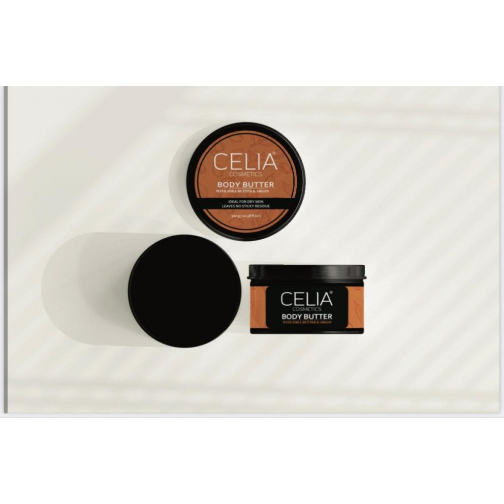 زبدة الشيا بزيت الأرقان، فيتامين C، فيتامين E، خلاصة الألوفيرا من CELIA