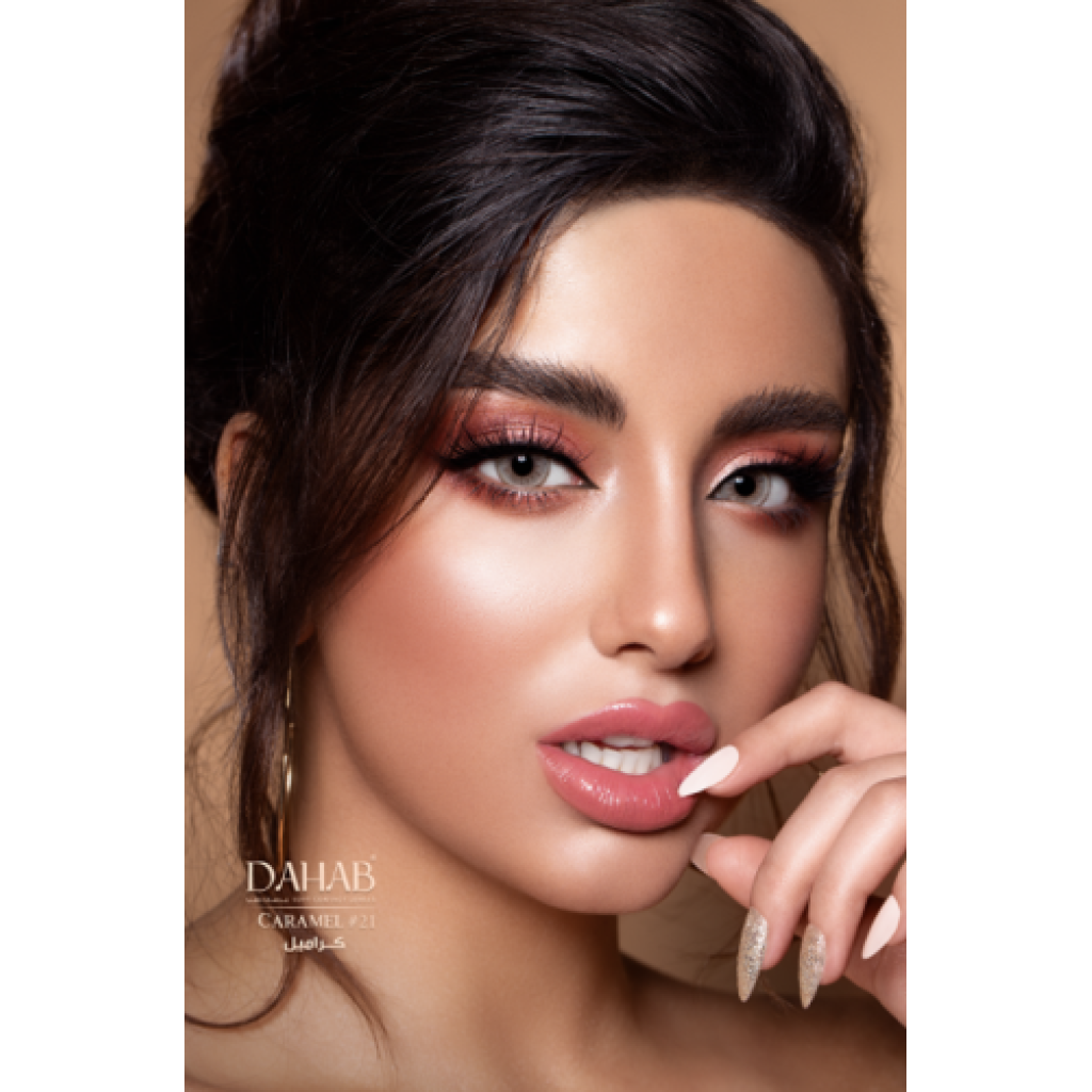 عدسات لاصقة ملونة يومية - كراميل 21 - من ذهب