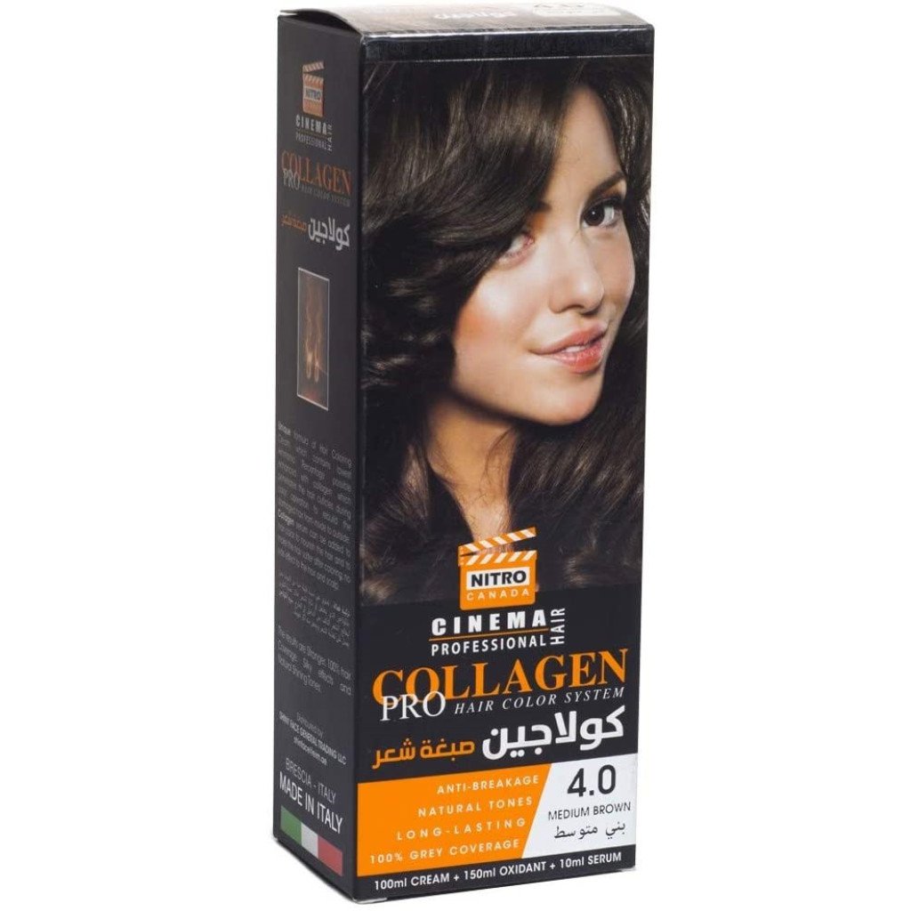 نيترو كندا كولاجين صبغة شعر بنى متوسط 4.0 نيترو كندا كولاجين صبغة شعر بنى متوسط 4.0